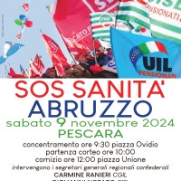 SOS SANITA' ABRUZZO: MANIFESTAZIONE 09 NOVEMBRE PESCARA